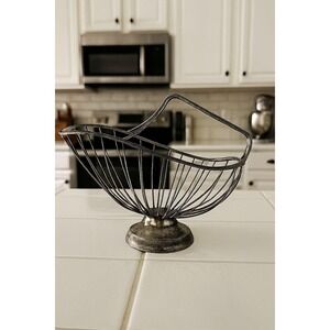 Vintage Silverplate Wire Wine Bottle Holder | Leonard Style Bar Decor